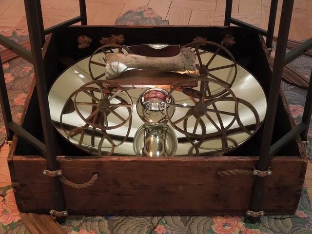 Cosmogony 2.0: tower base with bone cart and mirror
