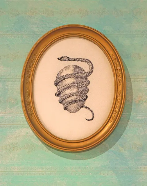 Cosmogony 2.4: The Cosmic Egg: cosmic egg (embroidery)
