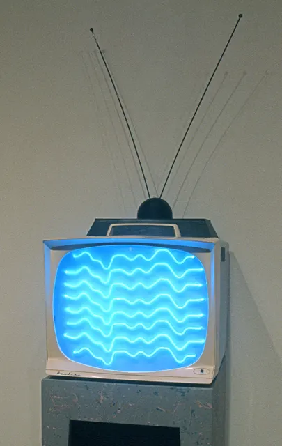 Mneme VI: Friends of the Family: plastic “Airline” TV; picture tube replaced with neon