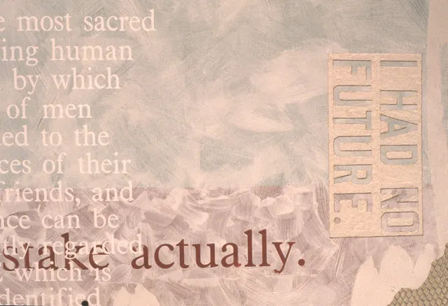 Mneme XXIII: Trace: wall detail with carved “future” statement