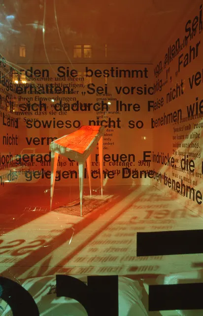Mneme XXV: Traum [Dream]: gallery at night with flickering “firelight” bed
