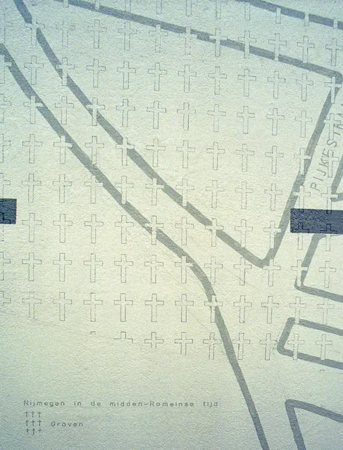 Mneme XXVII: Dolhuis [Madhouse]: detail: Roman graveyard overlapping gallery site
