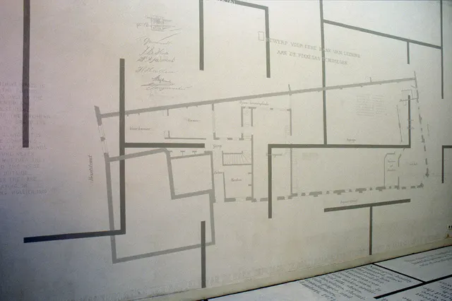 Mneme XXVII: Dolhuis [Madhouse]: 19th century wall: site plan as “bank of lending”—essentially city-run pawn operation