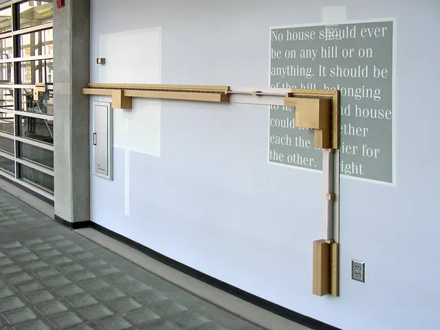 Mneme XXXI: Dwelling in the Plan: section 2GH (Site) overall: Frank Lloyd Wright quote; maple/MDF section to function as shelf