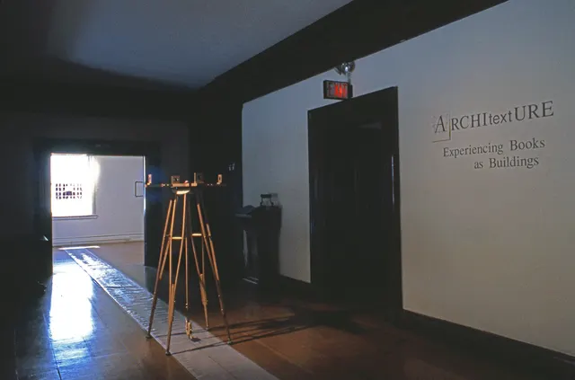 Speaking Volumes: This Will Kill That: center viewing device, looking west to “THAT” panel