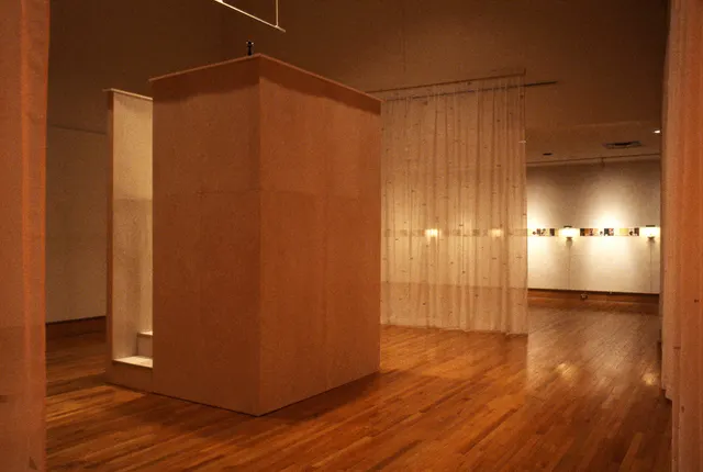 Surveying Desire VIII: Reconnaissance: observation tower from rear, with view of curtains and entry wall