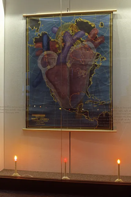 Surveying Desire X: Quest: map with overlaid heart
