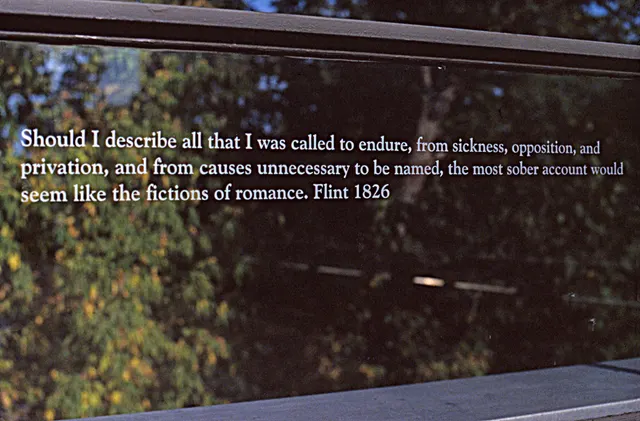 Surveying Desire X: Quest: text: “… all that I was called to endure … the most sober account would seem like the fictions of romance.” (Flint 1826)