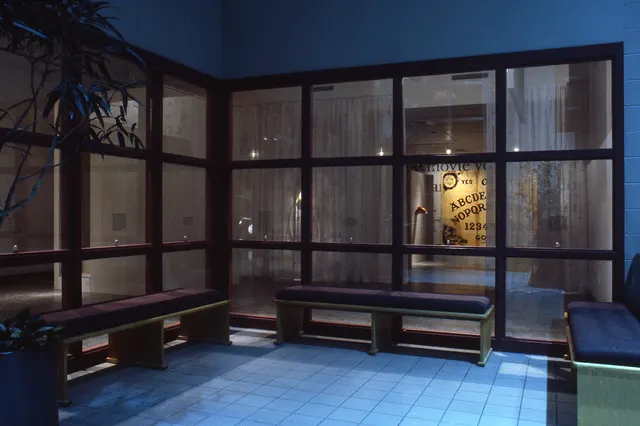 Surveying Desire XII: Fictions: gallery from outside, tower inside at left