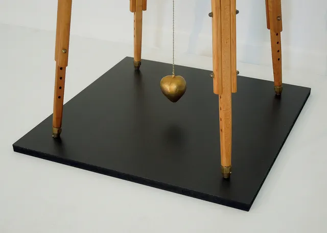 Surveying Desire XVI: Ossuary: gilded lead heart counterweight